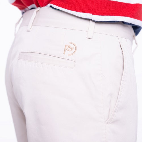 Bermudas algodón beige hombre