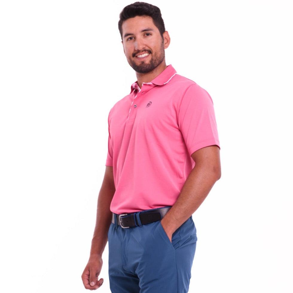 Polo de golf fucsia, manga corta, hombre, UPF 50+ - Hoyo 7