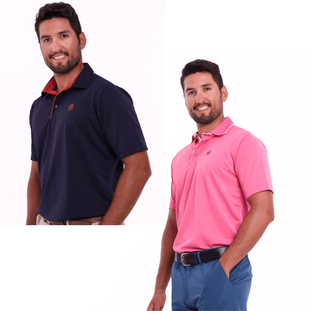 Pack 2 polos hombre n.º3: polo Ryder USA + polo fucsia - Hoyo 7