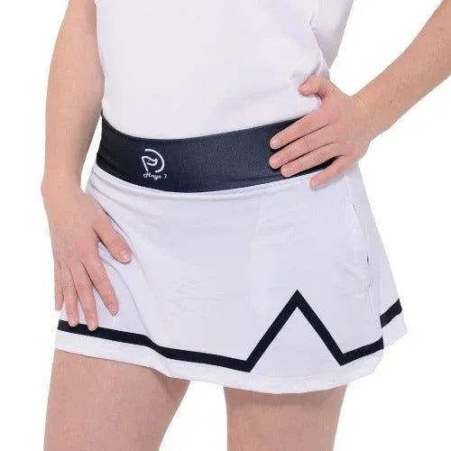 Total Look mujer: falda blanca + polo manga corta SILUETA - Hoyo 7