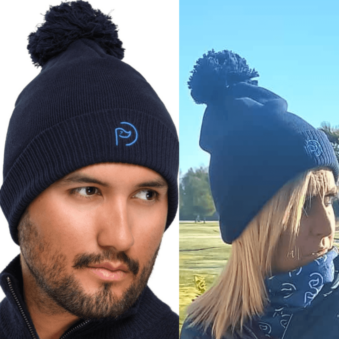 Gorro UNISEX con pompón de algodón orgánico