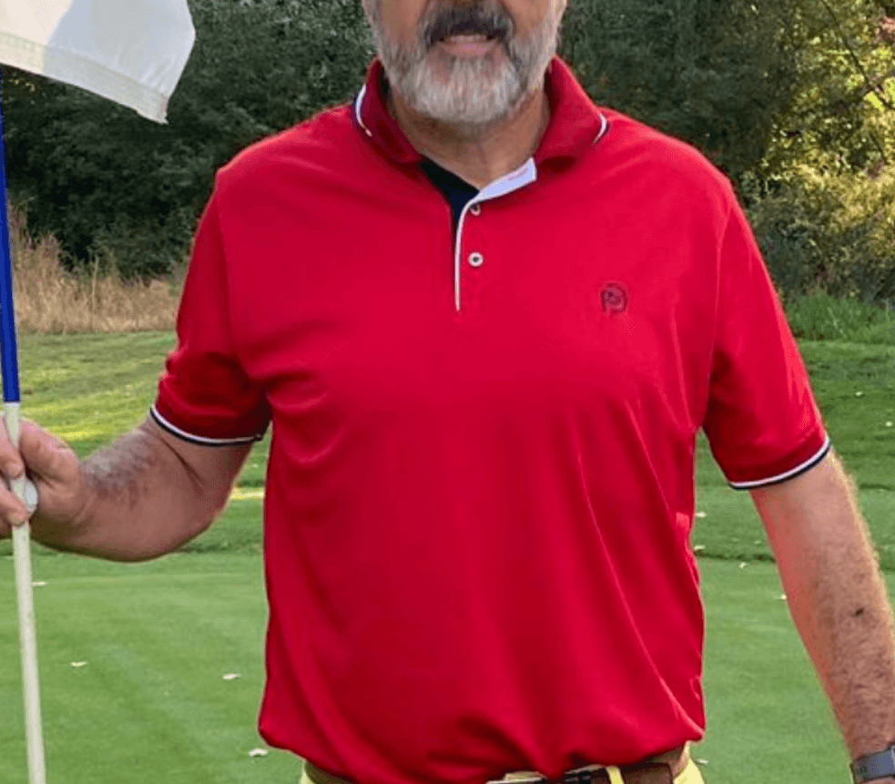 Polo de golf rojo, UPF 50+, hombre (Outlet) - Hoyo 7