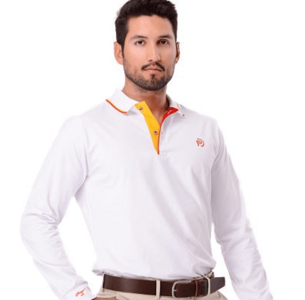 Look 10: pantalón técnico invierno + polo térmico elástico blanco España hombre - Hoyo 7