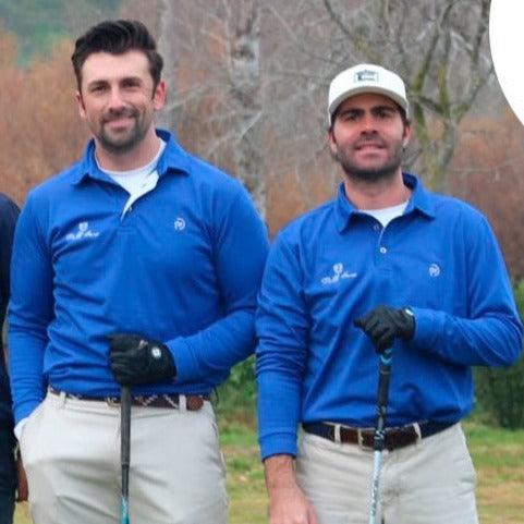 Polo de golf térmico azul royal, cuello camisero, hombre - Hoyo 7