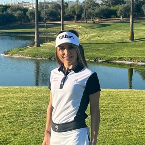 Polo técnico golf blanco, Efecto Silueta – Hoyo - Main Image