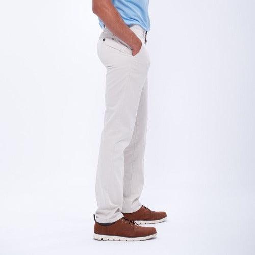 Look 6: Conjunto hombre: pantalón TEXAS beige + polo celeste - Hoyo 7