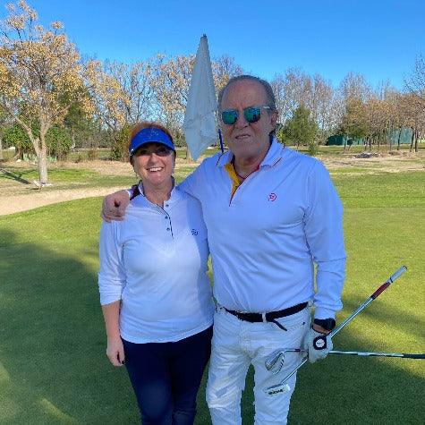 Polo de golf térmico elástico blanco, motivos España, hombre - Hoyo 7