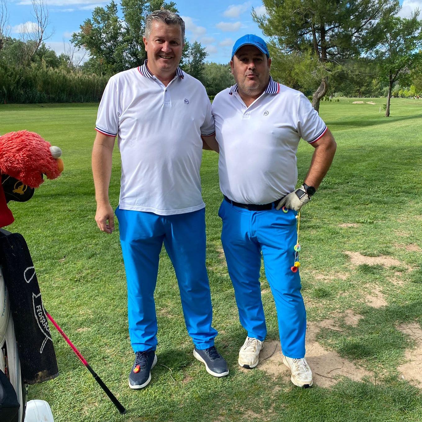 Pantalón técnico de golf azul claro, para entretiempo y verano, hombre - Hoyo 7