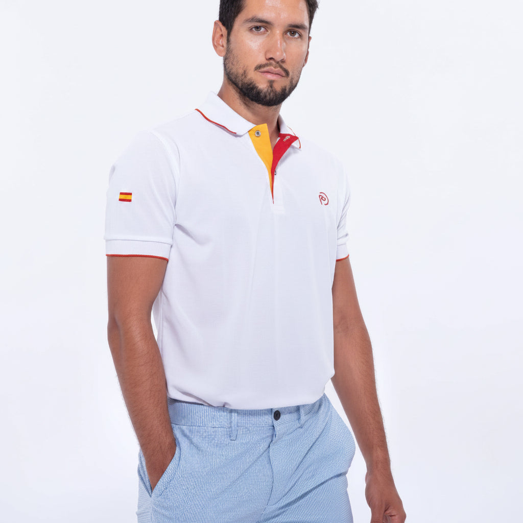 Conjunto: Polo golf España hombre + Cinturón trenzado España - Hoyo 7