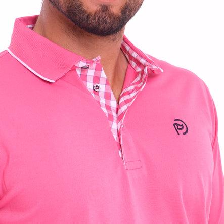 Polo de golf fucsia, manga corta, hombre, UPF 50+ - Hoyo 7