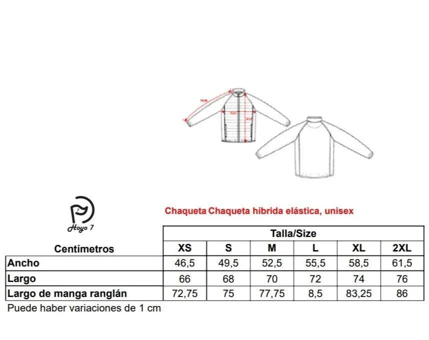 Chaqueta híbrida elástica UNISEX, negro - Hoyo 7