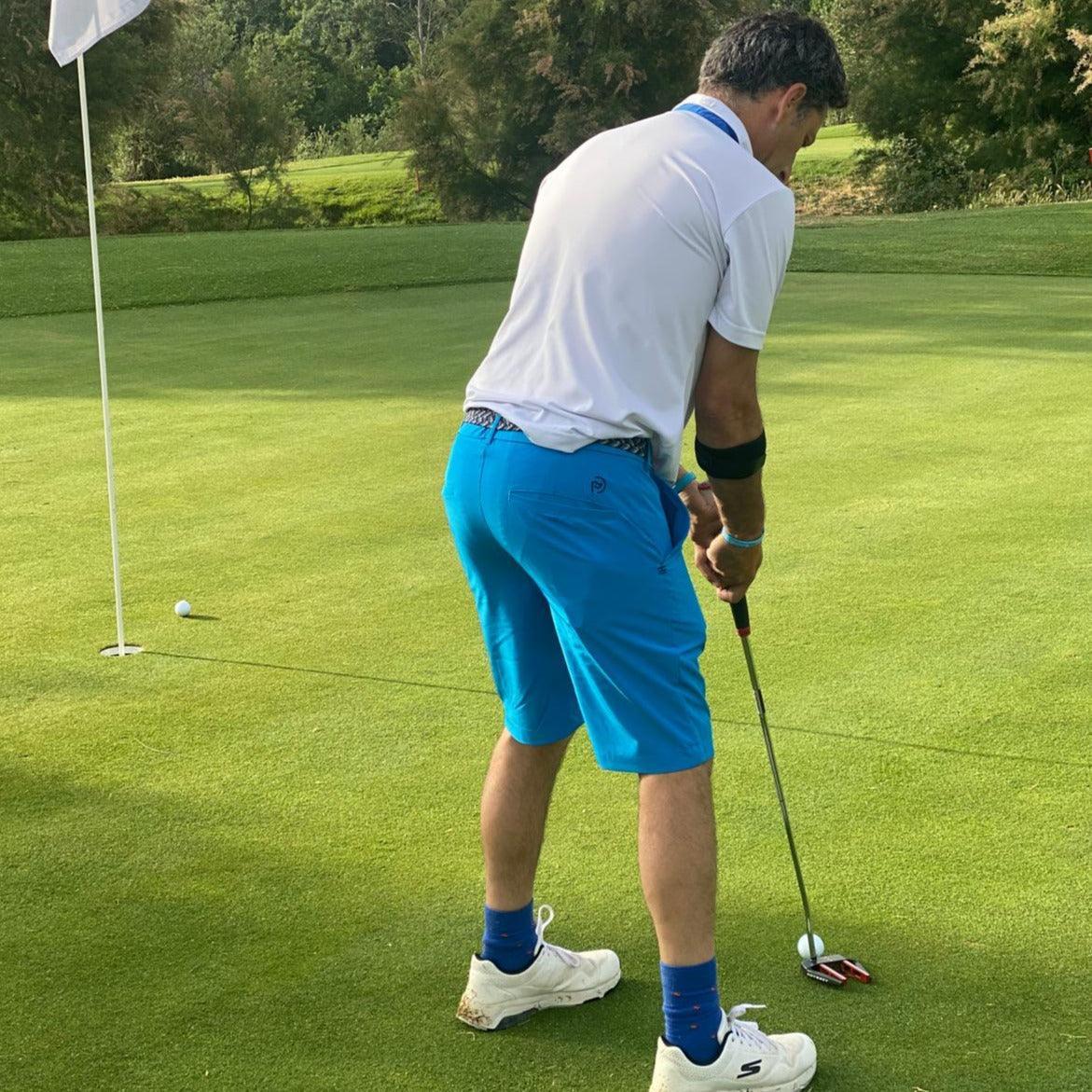 Bermudas técnicas de golf azules, hombre - Hoyo 7
