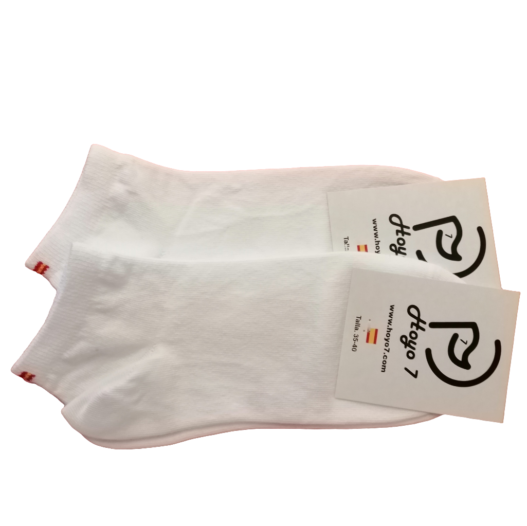 Pack 2 pares calcetines tobilleros España (blanco)