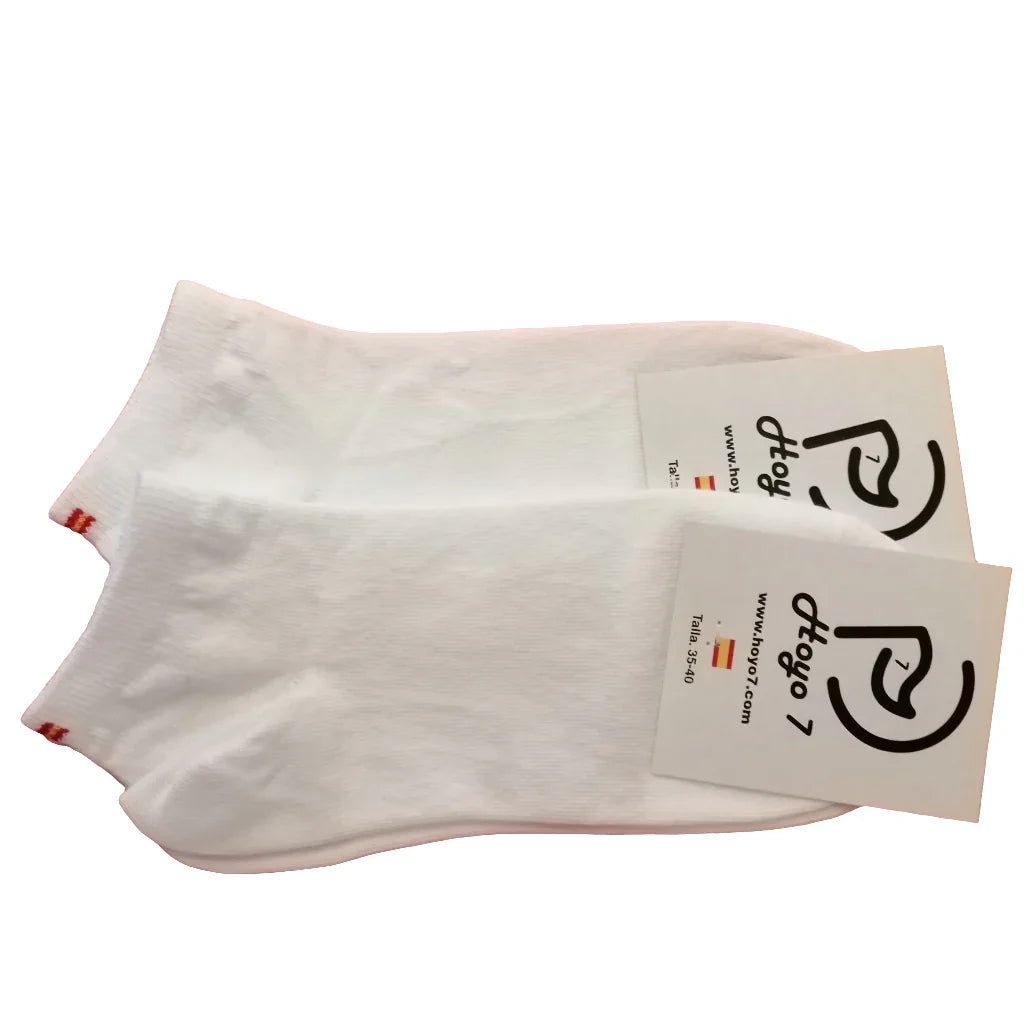 Pack 2 pares calcetines tobilleros España (blanco)