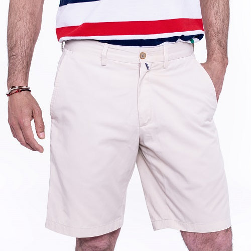 bermudas algodón beige hombre