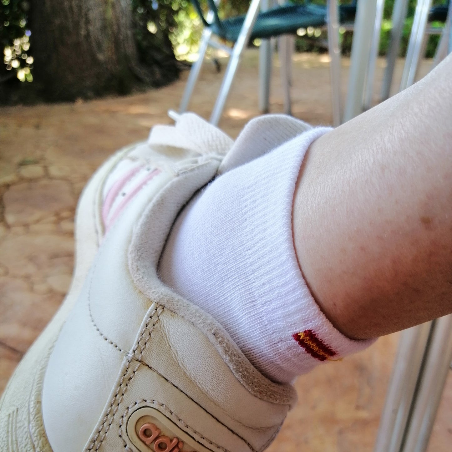 calcetines tobilleros blanco puestos