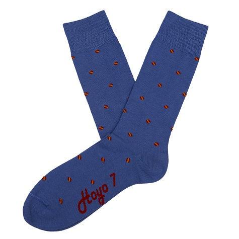 Calcetines azules, topitos con bandera de España - Hoyo 7