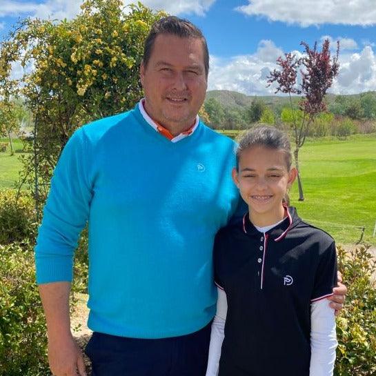 Jersey cuello pico lana turquesa, UNISEX (Outlet) - Hoyo 7