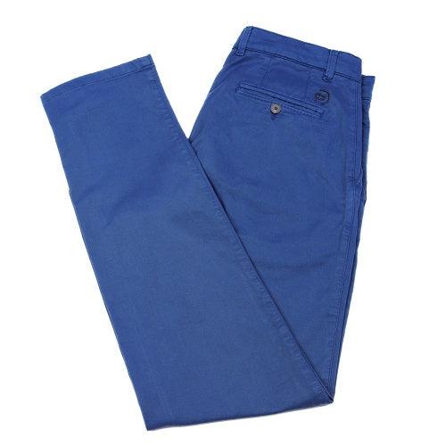 Pantalón de invierno azul elástico, estilo chino, de corte recto, hombre - Hoyo 7
