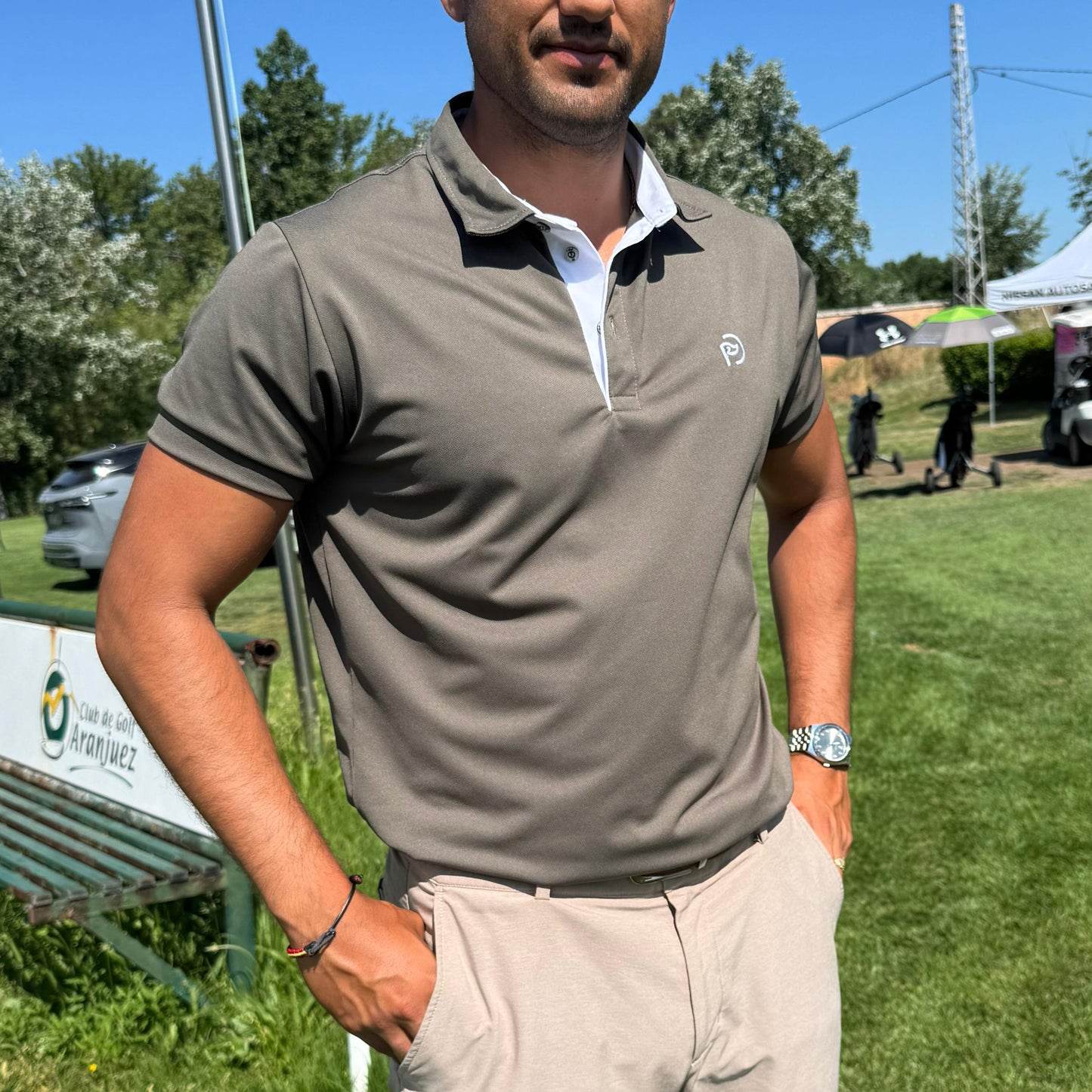 polo técnico golf kaki upf 50