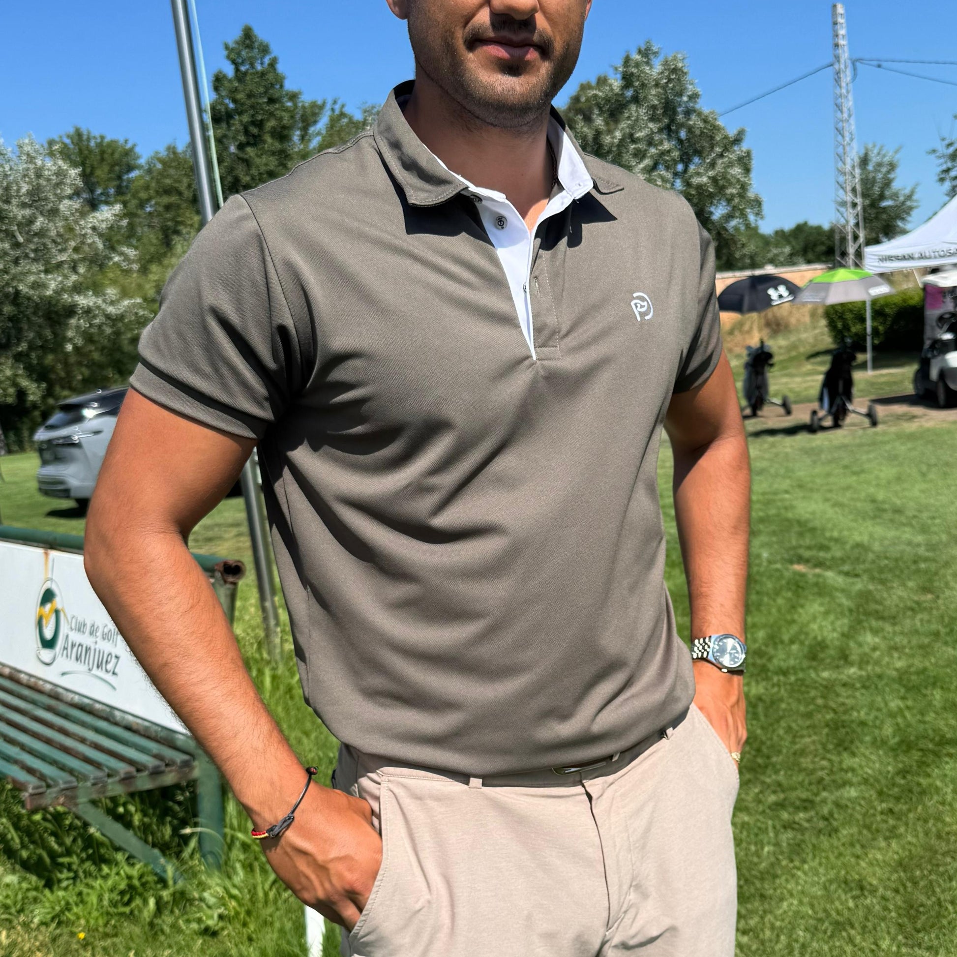 polo técnico golf kaki upf 50
