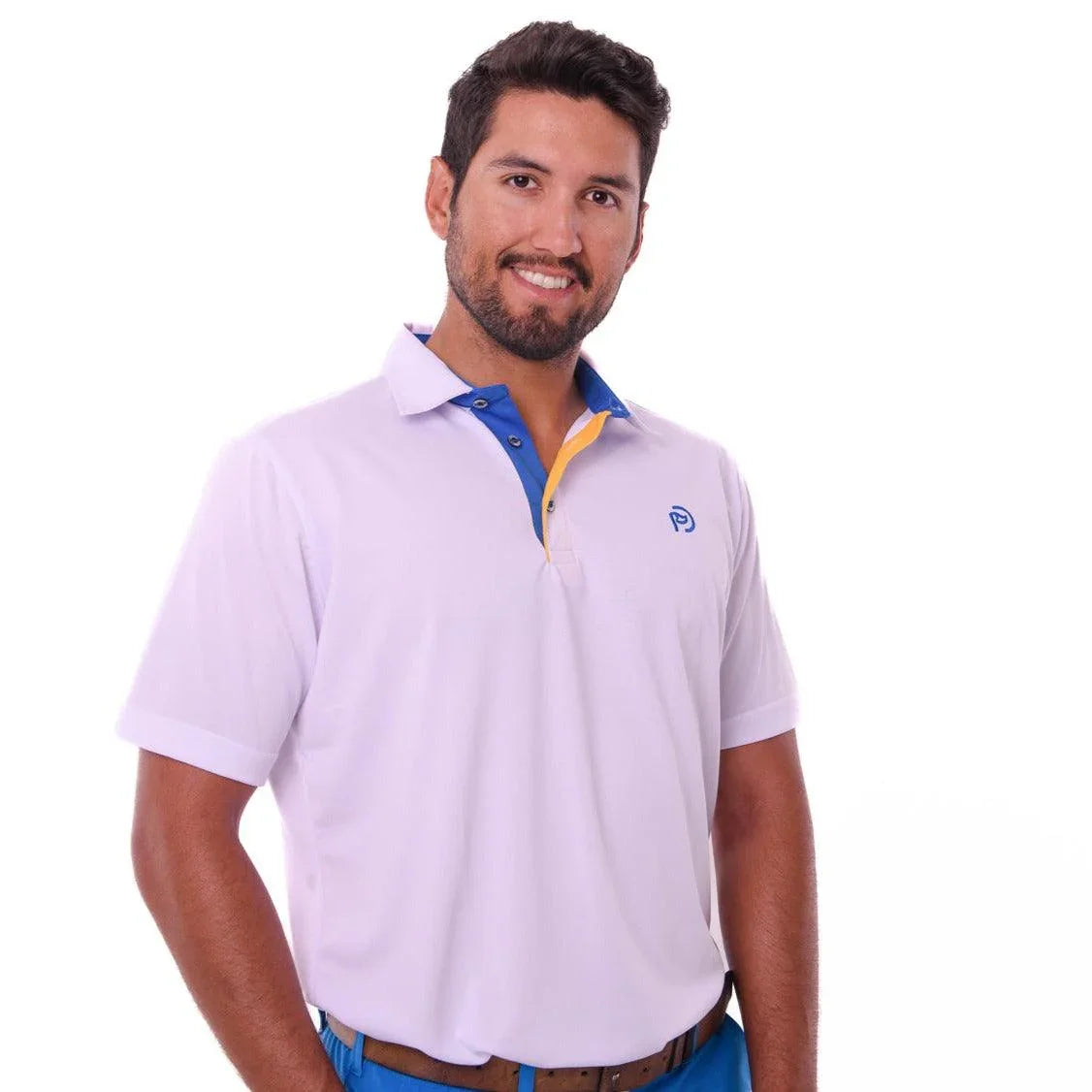 Polo de golf blanco Ryder Europa, UPF 50+, hombre - Hoyo 7