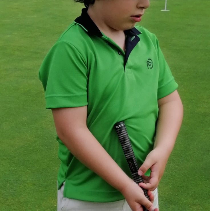 Polo técnico golf verde, kids, "un todo terreno"