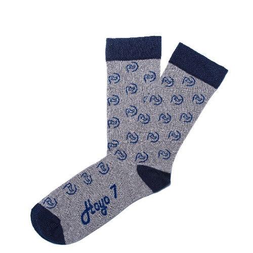 Calcetines algodón logo gris - Hoyo 7