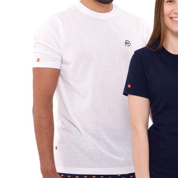 Camiseta blanca, manga corta, detalles España, hombre (Outlet) - Hoyo 7