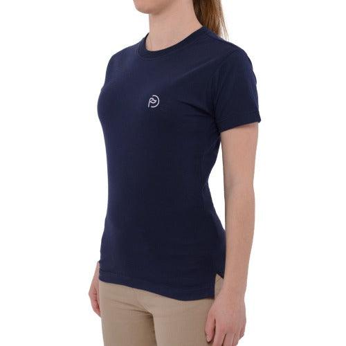 Camiseta azul marino, manga corta, detalles España, mujer (Outlet) - Hoyo 7