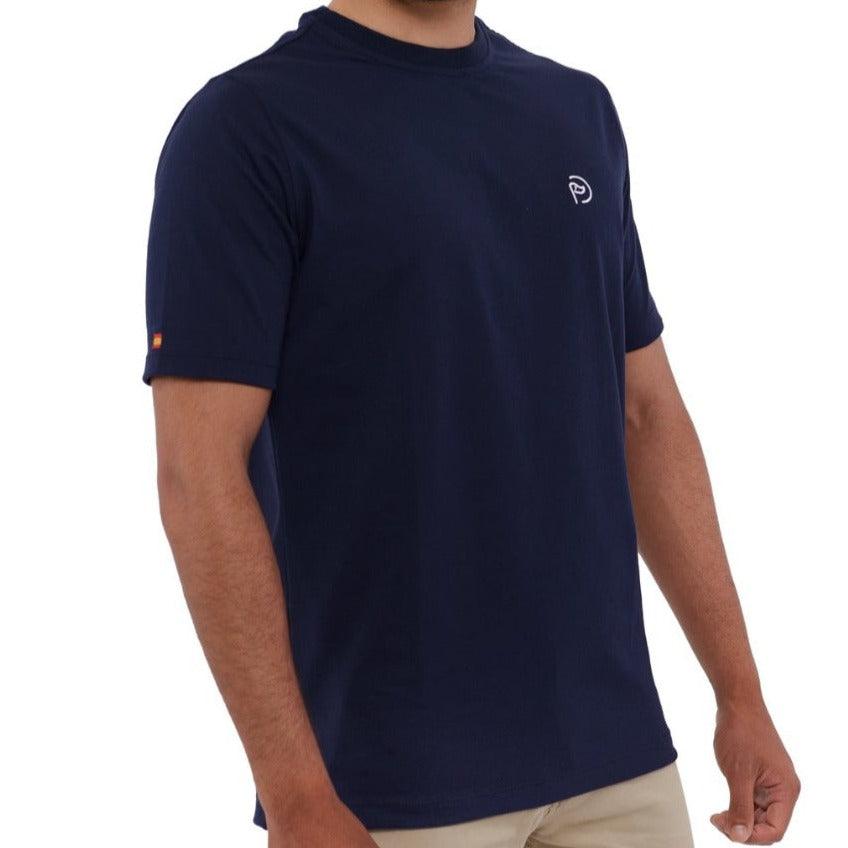 Camiseta azul marino, manga corta, detalles España, hombre (Outlet) - Hoyo 7