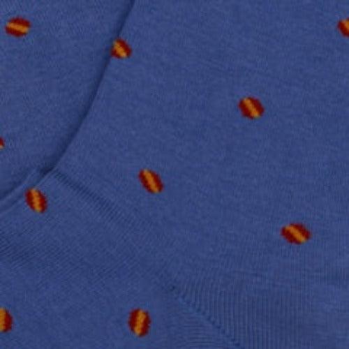 Calcetines azules, topitos con bandera de España - Hoyo 7