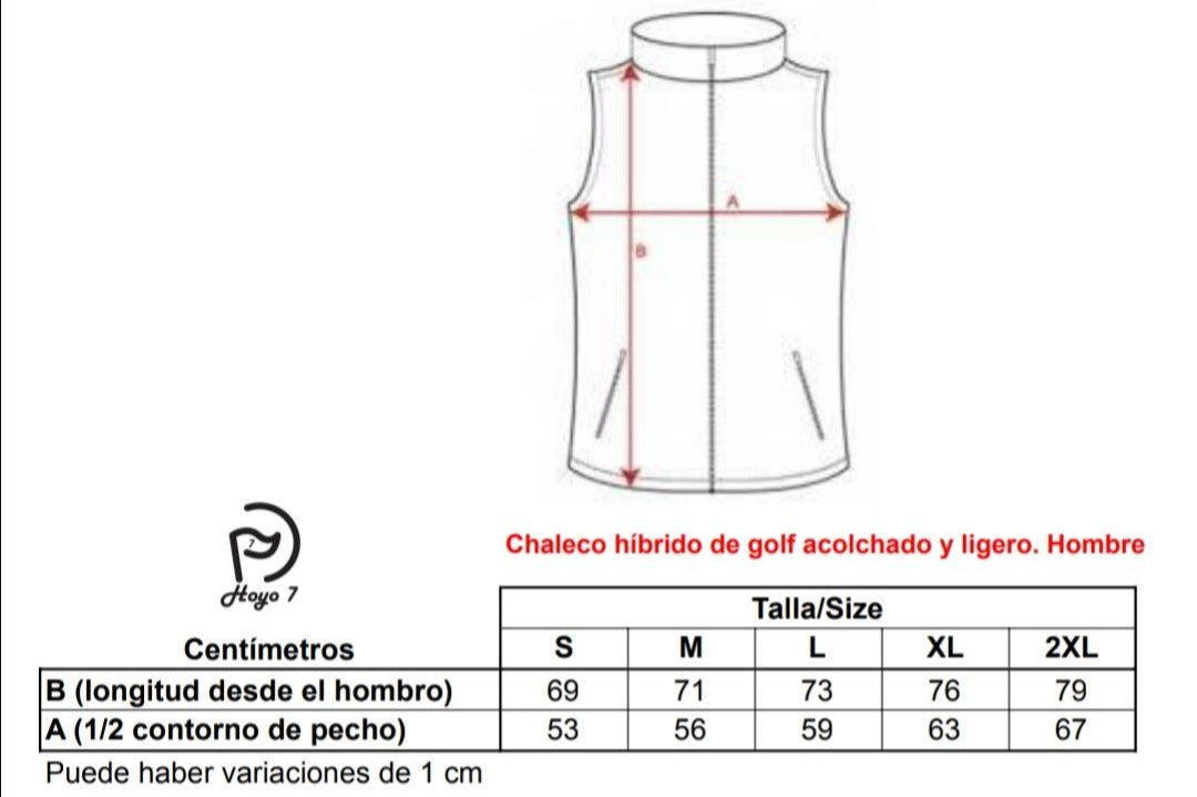 Chaleco acolchado y ligero de hombre. Negro - Hoyo 7