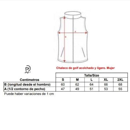 Chaleco ligero acolchado mujer. Navy y Royal - Hoyo 7