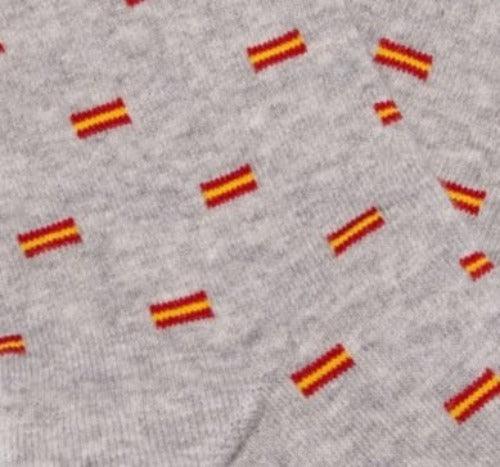 Calcetines con bandera de España, gris claro - Hoyo 7