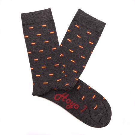 Calcetines con bandera de España, gris marengo - Hoyo 7