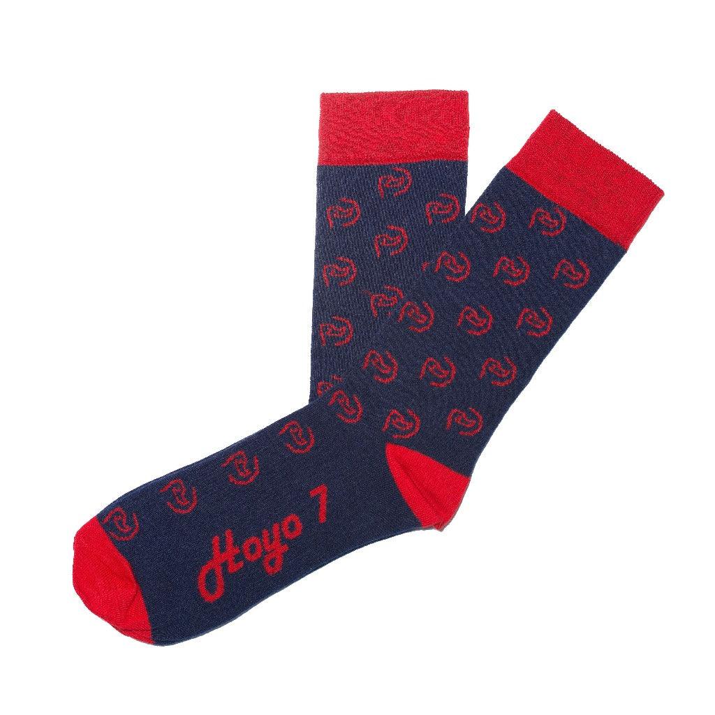 Calcetines algodón logo azul marino - Hoyo 7