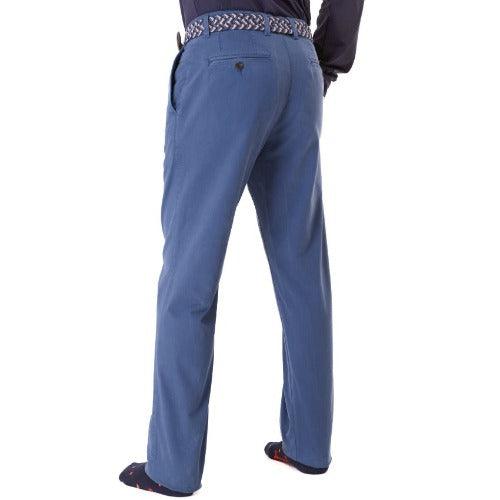 Pantalón de invierno azul elástico, estilo chino, de corte recto, hombre - Hoyo 7