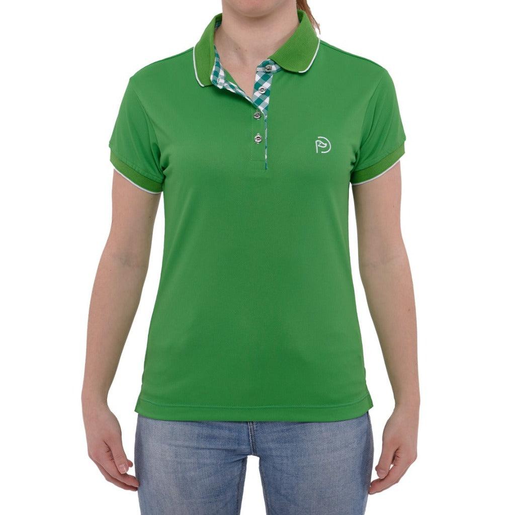 Polo de golf verde, UPF 50+, mujer - Hoyo 7