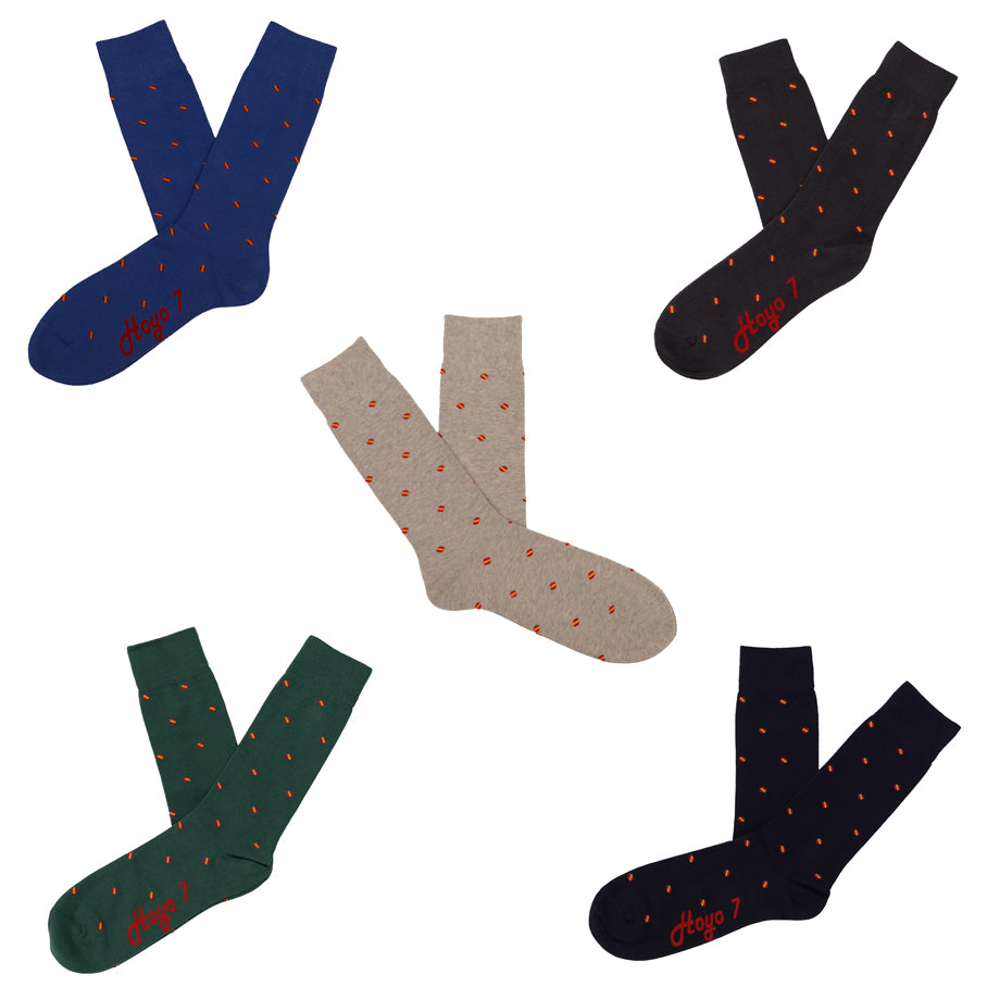 Pack 3 Paar Socken mit Tupfen, Spanien