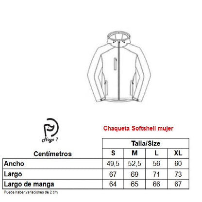 Chaqueta_softshell_mujer_guía tallas