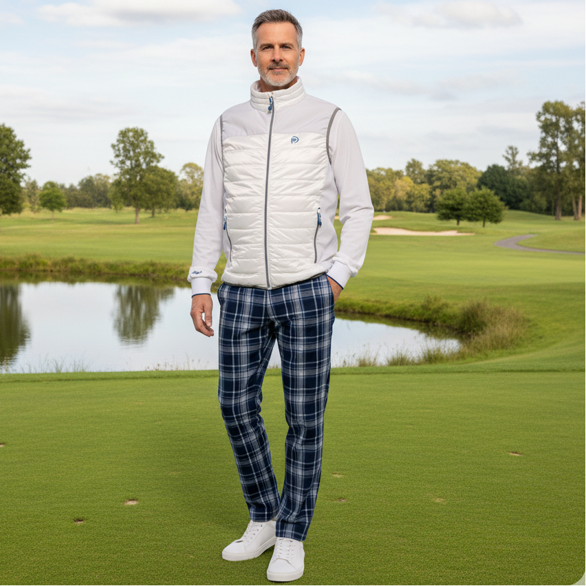 Conjunto_haleco_acolchado_blanco_pantalones_cuadros_hombre