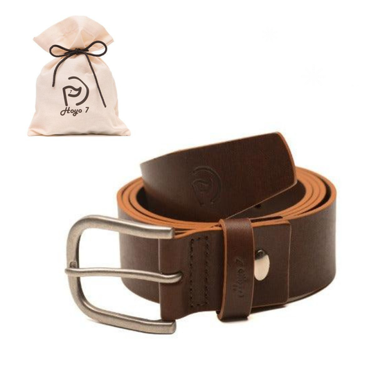 Cinturón de piel Marrón/Tostado, Unisex