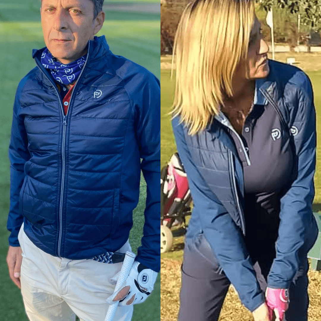 Chaqueta híbrida elástica UNISEX, marino - Hoyo 7