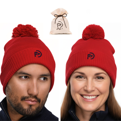 UNISEX-Mütze mit Bommel aus Bio-Baumwolle