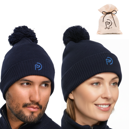 UNISEX-Mütze mit Bommel aus Bio-Baumwolle