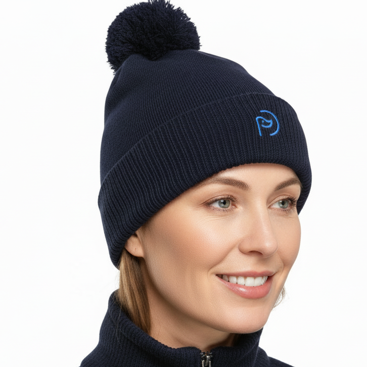 UNISEX-Mütze mit Bommel aus Bio-Baumwolle