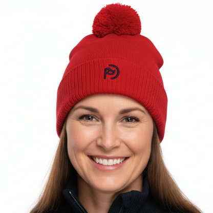 UNISEX-Mütze mit Bommel aus Bio-Baumwolle