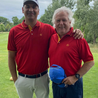 Rotes Golfpolo UPF 50+, Spanien-Details, Mann (Outlet)