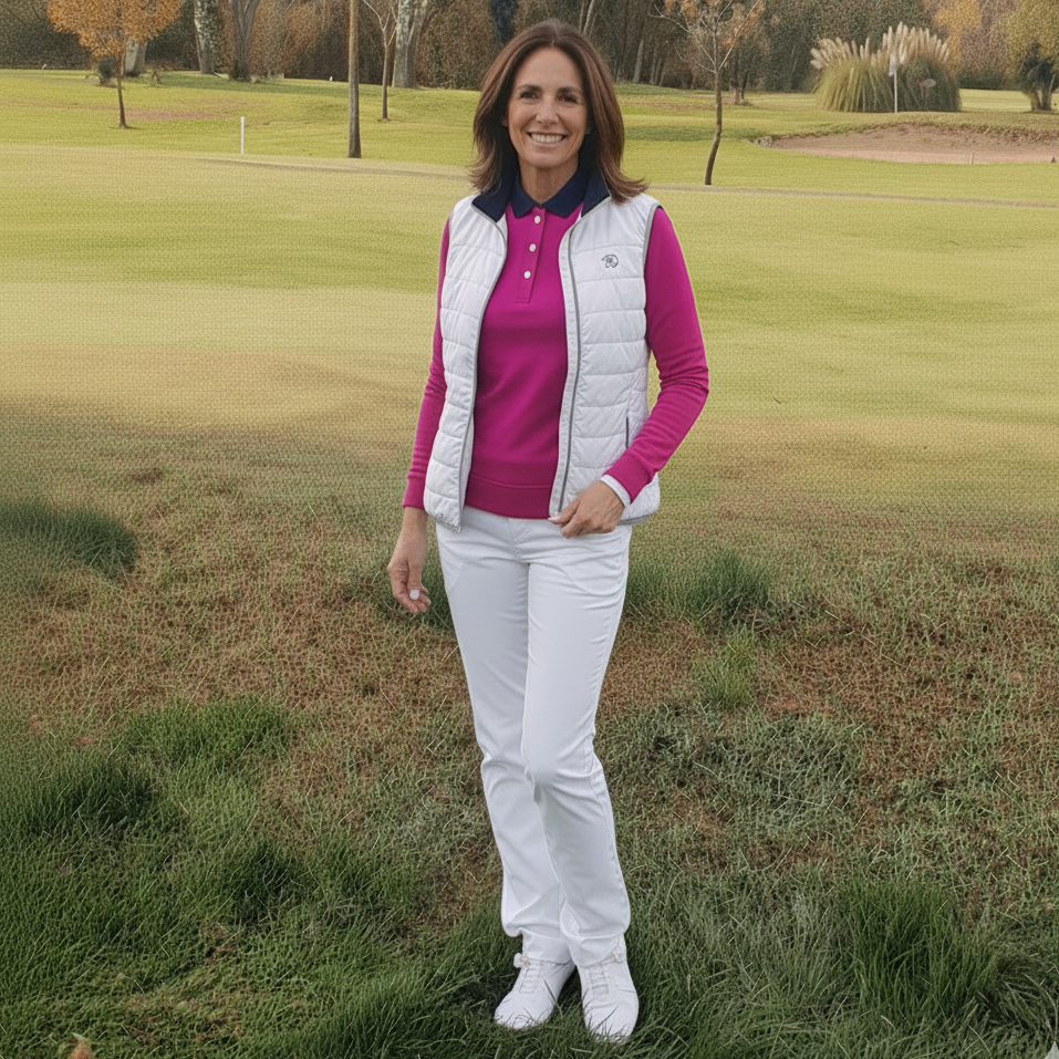 Pantalón blanco de golf de mujer